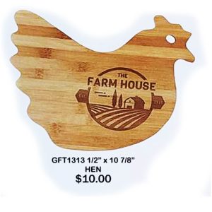 creative etching cutting board - chicken