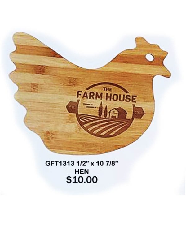 creative etching cutting board - chicken