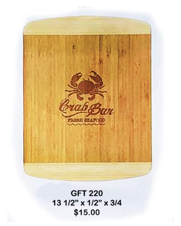 creative etching cutting board - crab