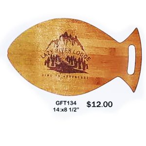 creative etching cutting board - fish