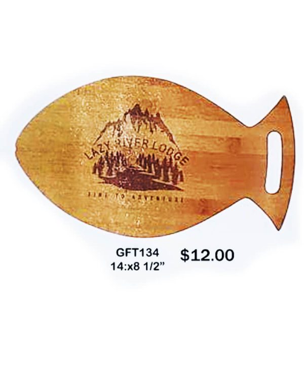 creative etching cutting board - fish