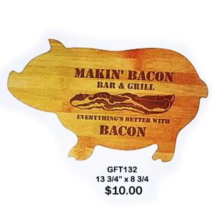 creative etching cutting board - pig