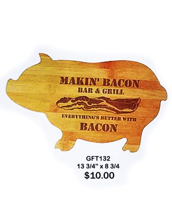 creative etching cutting board - pig