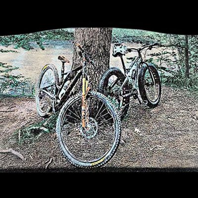 creative etching bike