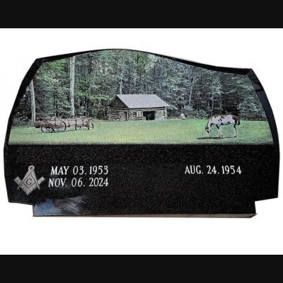 creative etching cabin tomb